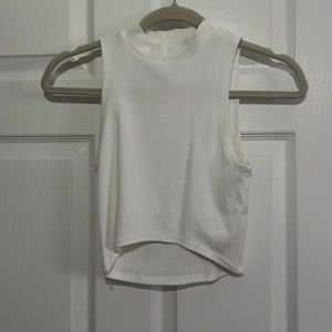 White cropped tank